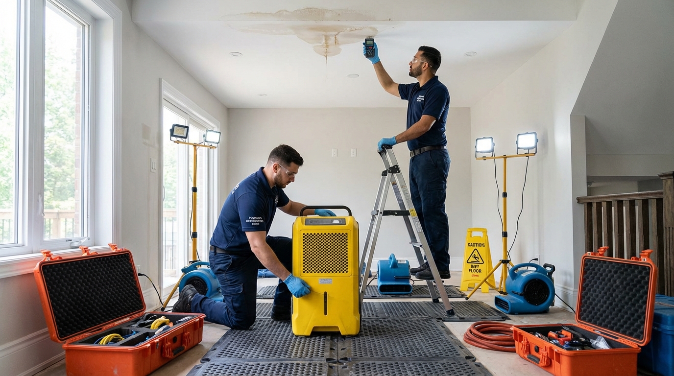 Water leaking through ceiling